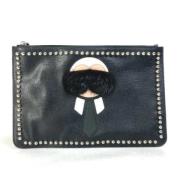 Pre-owned Fur wallets Fendi Vintage , Black , Dames