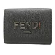 Pre-owned Leather wallets Fendi Vintage , Black , Dames