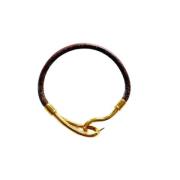 Pre-owned Leather bracelets Hermès Vintage , Brown , Dames