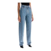 Katoenen Samur Jeans Rechte Pijp Loulou Studio , Blue , Dames