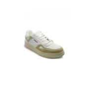 Witte leren en suède sneakers Gaëlle Paris , White , Heren