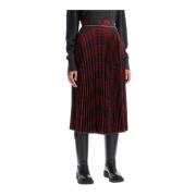 Geruite Geplooide Midi Rok Burberry , Multicolor , Dames