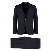 Slim Fit Wol Driedelig Pak Hugo Boss , Blue , Heren