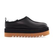 Eco-leer Flatform Muiltjes met Stoffen Rand Stella McCartney , Black ,...