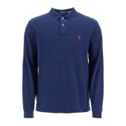 Klassieke Katoenen Poloshirt Polo Ralph Lauren , Blue , Heren