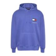 Blauwe Grafische Print Sweater Tommy Hilfiger , Blue , Heren