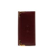 Pre-owned Leather key-holders Cartier Vintage , Red , Dames