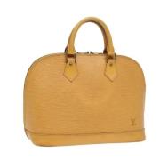 Pre-owned Leather handbags Louis Vuitton Vintage , Yellow , Dames