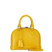 Pre-owned Leather handbags Louis Vuitton Vintage , Yellow , Dames