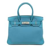 Pre-owned Leather handbags Hermès Vintage , Blue , Dames