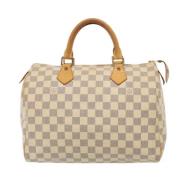 Pre-owned Canvas handbags Louis Vuitton Vintage , White , Dames