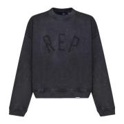 Vintage Zwarte Katoenen Sweatshirt Ronde Kraag Represent , Gray , Here...