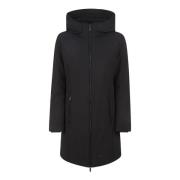 Zwarte Dons Parka Jas Woolrich , Black , Dames