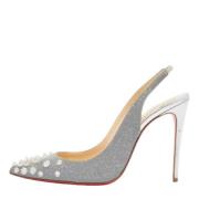 Pre-owned Leather heels Christian Louboutin Pre-owned , Gray , Dames