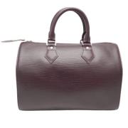 Pre-owned Leather handbags Louis Vuitton Vintage , Purple , Dames