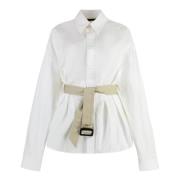 Katoenen overhemd met bijpassende taille riem Balenciaga , White , Dam...