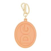 Chique Oranje Logo Sleutelhanger met Gouden Hardware Dolce & Gabbana ,...