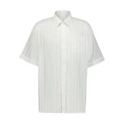 Gestreept katoenen voile overhemd Givenchy , White , Heren