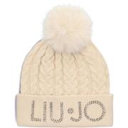 Beige Logo Hoed voor Winteroutfits Liu Jo , Beige , Dames