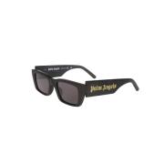 Zwarte zonnebril Peri002 Model 1407 Palm Angels , Black , Unisex