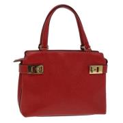 Pre-owned Leather handbags Salvatore Ferragamo Pre-owned , Red , Dames