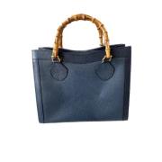 Pre-owned Leather gucci-bags Gucci Vintage , Blue , Dames