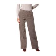 Fluwelen Gestreepte Chino Broek Winterstijl Mason's , Gray , Dames