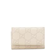 Pre-owned Leather key-holders Gucci Vintage , Beige , Dames