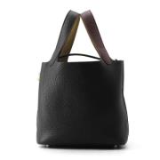 Pre-owned Leather handbags Hermès Vintage , Black , Dames