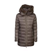 Matilda Gewatteerde Jas met Capuchon Save The Duck , Gray , Dames