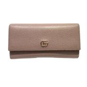 Pre-owned Leather wallets Gucci Vintage , Beige , Dames