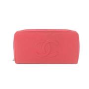 Pre-owned Leather wallets Chanel Vintage , Red , Dames