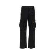 Stijlvolle zwarte straight broek voor heren Heron Preston , Black , He...