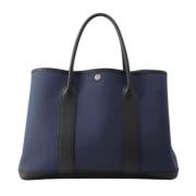 Pre-owned Leather totes Hermès Vintage , Blue , Dames