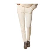 Slim Chino Broek in Jersey Fit Mason's , Beige , Dames