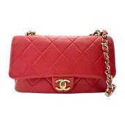 Pre-owned Leather chanel-bags Chanel Vintage , Red , Dames