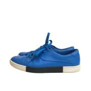 Pre-owned Leather sneakers Prada Vintage , Blue , Dames