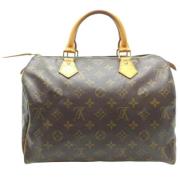 Pre-owned Canvas handbags Louis Vuitton Vintage , Brown , Dames