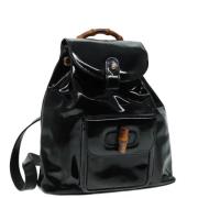 Pre-owned Leather backpacks Gucci Vintage , Black , Dames