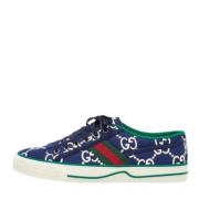 Pre-owned Canvas sneakers Gucci Vintage , Blue , Heren