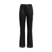 Paillet Flare Casual Broek Weili Zheng , Black , Dames