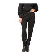 Curvy Cargo Broek in Stretch Satijn Mason's , Black , Dames