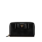 Pre-owned Leather wallets Prada Vintage , Black , Dames