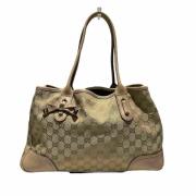 Pre-owned Canvas gucci-bags Gucci Vintage , Beige , Dames