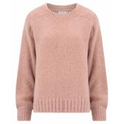 Aurelie Pullover in Stijlvol Ontwerp Knit-ted , Pink , Dames