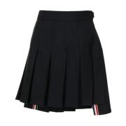 Elegante Geplooide Rok voor Vrouwen Thom Browne , Black , Dames