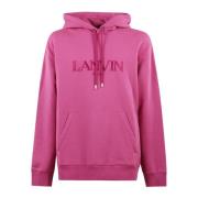 Stijlvolle hoodie met Brod? detail Lanvin , Pink , Heren