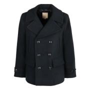 Klassieke Peacoat met Reverskraag Woolrich , Blue , Heren