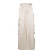 Satin Cargo Broek Self Portrait , Beige , Dames