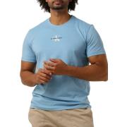 Heren Polo T-shirts Monologo Regular Tee Calvin Klein , Blue , Heren